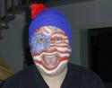 PapaScott in red, white and blue warpaint
